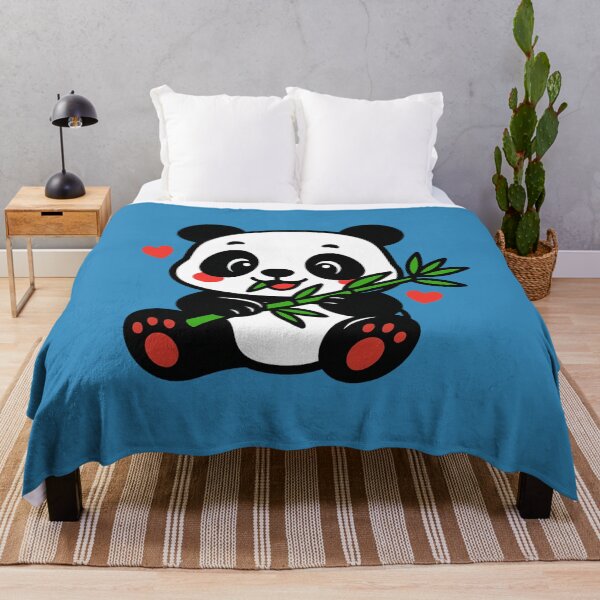 Item preview, Kawaii Panda Eating Bamboo  designed and sold by getpressedshirt.