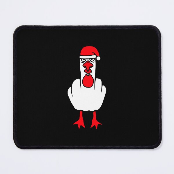 Item preview, Seagull Duck Goose Grumpy Santa Hat Middle Finger Christmas designed and sold by shirt-o-mat.