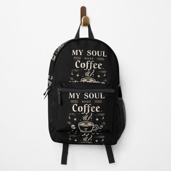 Item preview, My Soul Needs Coffee Before Talking – Funny Dark Aesthetic Coffee Shirt designed and sold by Barcoshos.