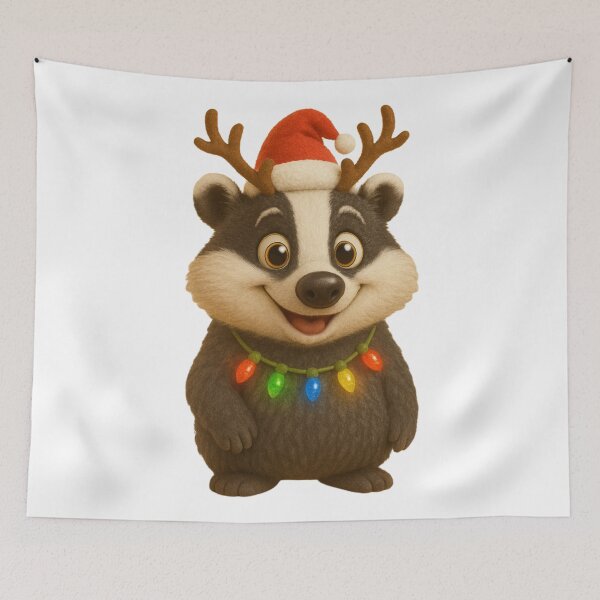 Item preview, Christmas Badger designed and sold by Sillytoe.