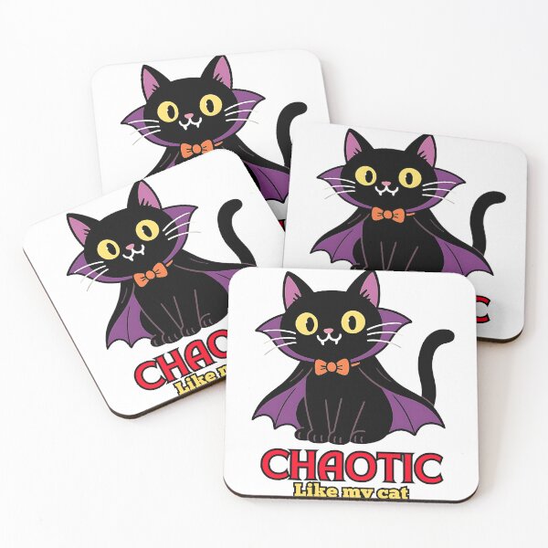Item preview, Chaotic Like My Cat Funny Vampire Design designed and sold by Pets & Memes & Stuff.