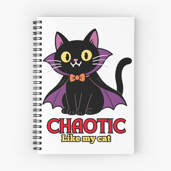 Item preview, Chaotic Like My Cat Funny Vampire Design designed and sold by Pets & Memes & Stuff.
