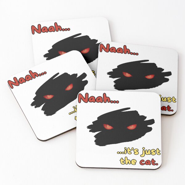 Item preview, Funny Black Cat Meme Red Eyes Design designed and sold by Pets & Memes & Stuff.