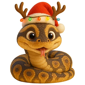Artwork thumbnail, Christmas Ball Python by Sillytoe