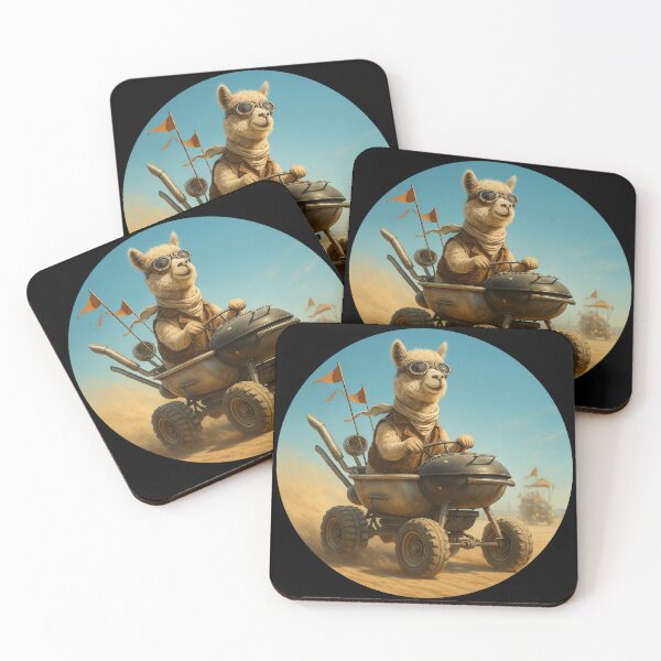 Item preview, Desert Alpaca Racer – Dust Trail Freedom designed and sold by Zouky.art.