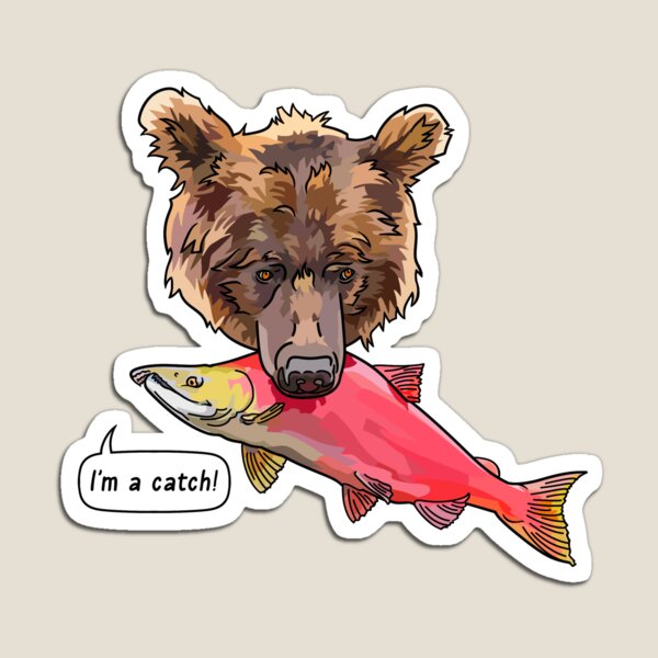 Item preview, I'm a catch! Salmon and Bear designed and sold by Camplight Creative.
