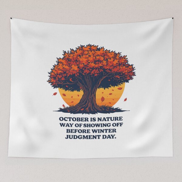 Item preview, October Showoff: Vibrant Autumn Tree Illustration Before Winter designed and sold by Tucker-Art.