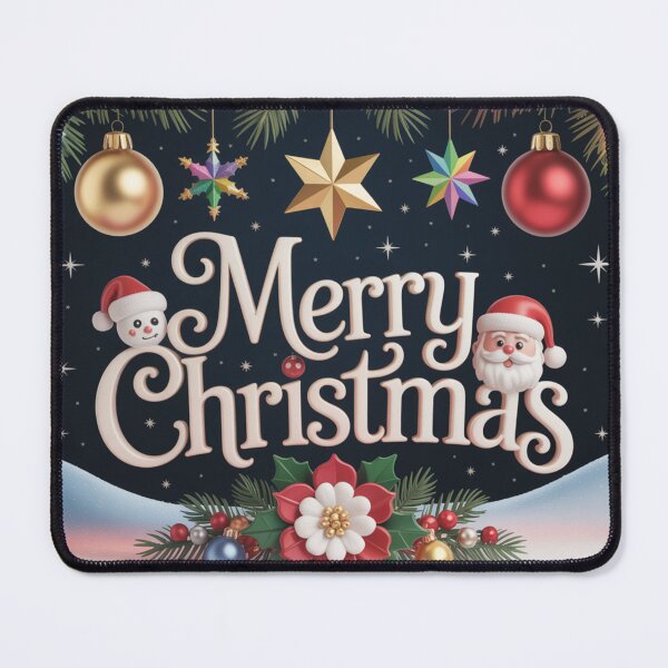 Item preview, Elegant 3D Merry Christmas Design designed and sold by SoftStyleStudio ⭐⭐⭐.