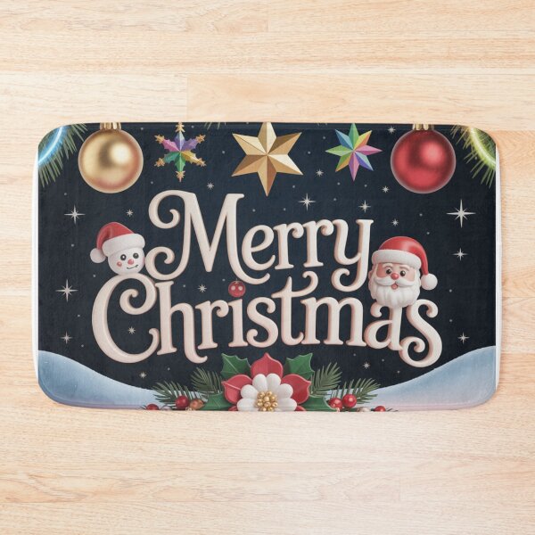 Item preview, Elegant 3D Merry Christmas Design designed and sold by SoftStyleStudio ⭐⭐⭐.