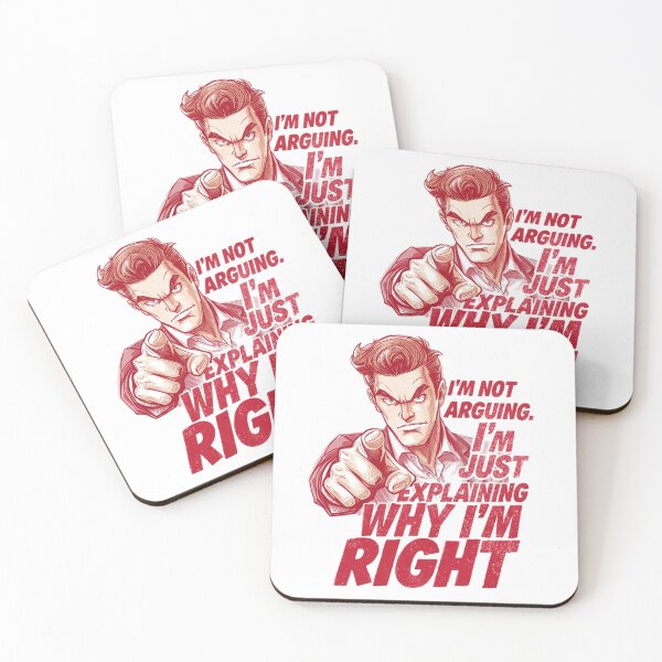 Item preview, I'm Not Arguing, I'm Just Explaining Why I'm Right — Assertive Funny Guy Pointing Graphic designed and sold by Tucker-Art.