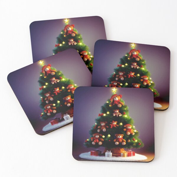 Item preview, A Teddy Bear Christmas with a Tree.  designed and sold by Zofia Sosnecka.