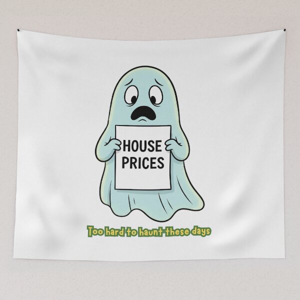Item preview, Funny Ghost Meme About House Prices designed and sold by Pets & Memes & Stuff.