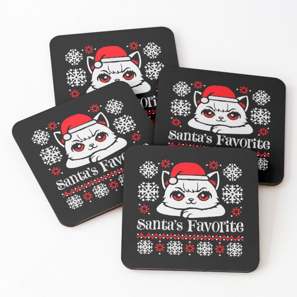 Item preview, Cat Santa's Favorite Santa Hat Christmas Kitten designed and sold by shirt-o-mat.