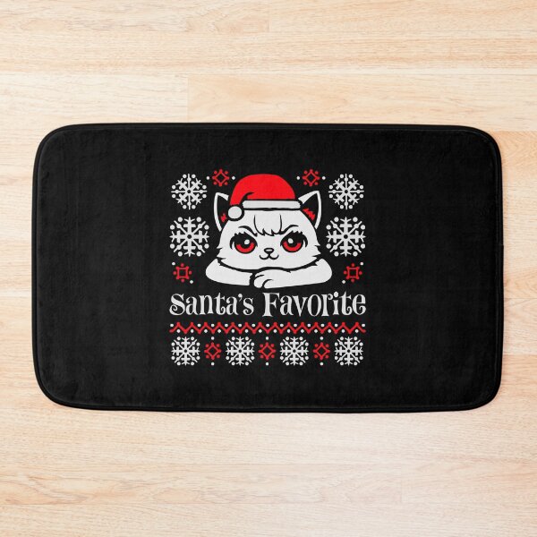 Item preview, Cat Santa's Favorite Santa Hat Christmas Kitten designed and sold by shirt-o-mat.