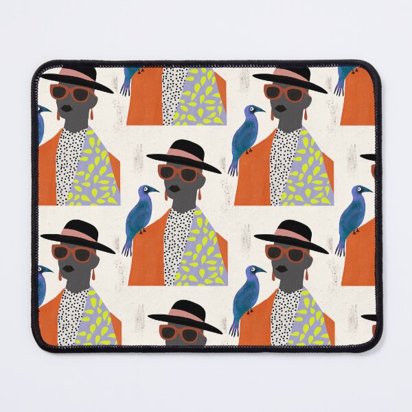 Item preview, Stylish Bird Lady – Modern Afro-Chic Portrait Art designed and sold by bonaise.