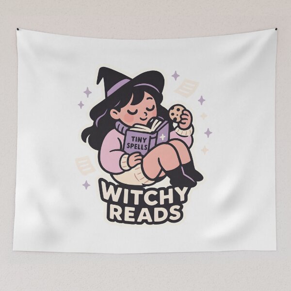 Item preview, Witchy Reads — Cozy Bookish Witch designed and sold by Cheerioza.