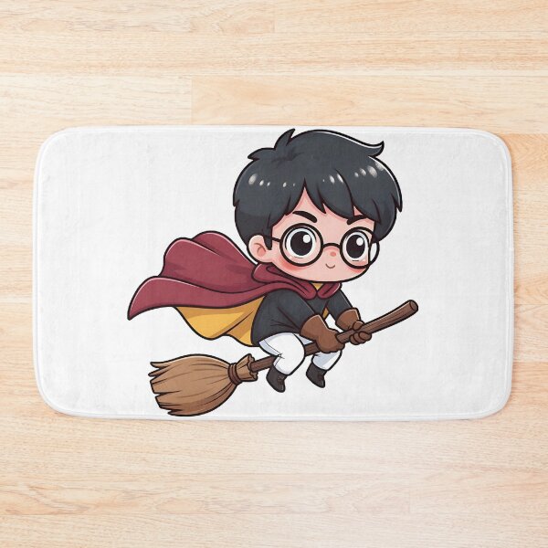 Item preview, Cute Wizard Flying on a Broom | Chibi Magic Character Illustration designed and sold by Greemo03.