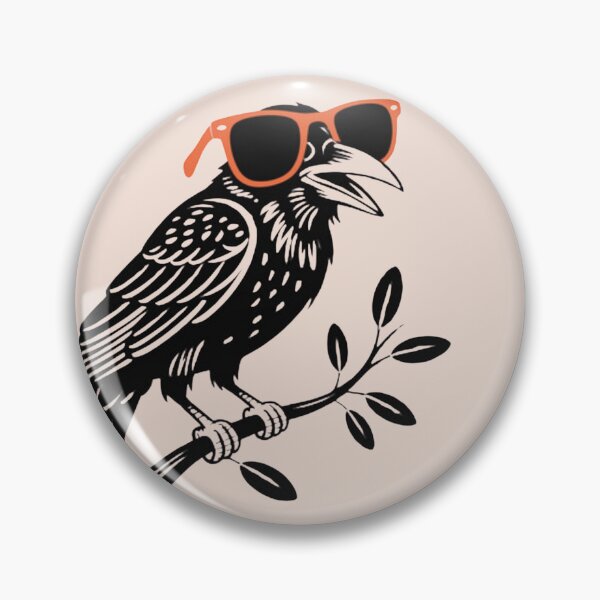Item preview, F-CAW-F Sarcastic Raven In Orange 80s Seafarer Glasses designed and sold by MakersFolly.