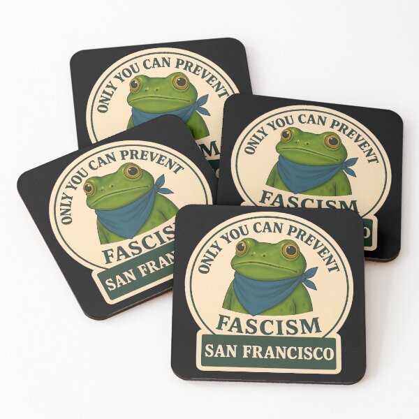 Item preview, Anti-Fascist Frog Art No Kings Resist: San Francisco designed and sold by PinUpPizzazz.