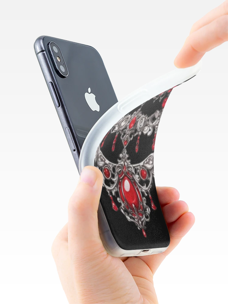 Thumbnail 4 of 5, iPhone Case, Crimson Rococo Collar designed and sold by Antik by Schulz.