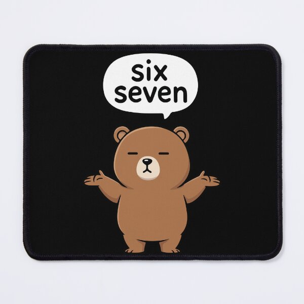 Item preview, Shrugging Bear Six Seven Funny Deadpan Expression 67 meme designed and sold by YourArt7.