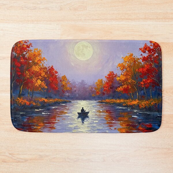 Item preview, Fall Fishing Autumn Landscape designed and sold by scicilysimonee.