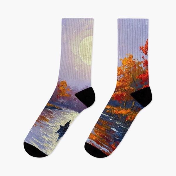 Item preview, Fall Fishing Autumn Landscape designed and sold by scicilysimonee.