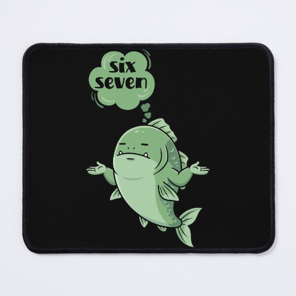 Item preview, Deadpan Piranha Six Seven Funny Fish Shrug 67 designed and sold by YourArt7.