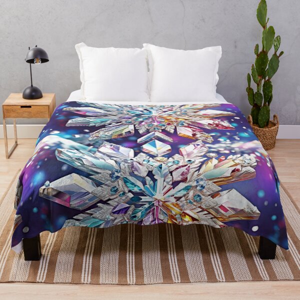 Item preview, Crystal-Inspired Artistic Snowflakes Vibrantly Colorful Designs designed and sold by DEC02.