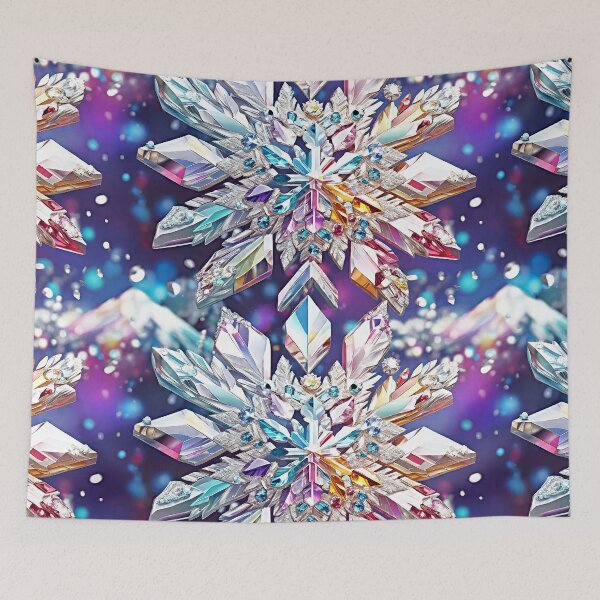 Item preview, Crystal-Inspired Artistic Snowflakes Vibrantly Colorful Designs  designed and sold by DEC02.