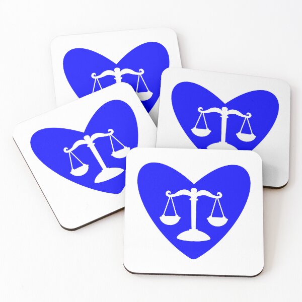 Item preview, Blue Heart Scales of Justice – Professional Legal Symbol for Law Students and Lawyers  designed and sold by MagicMe-JD.