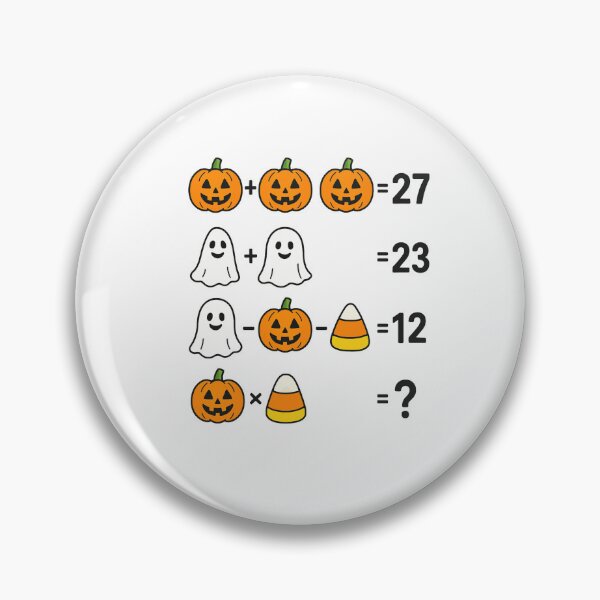 Item preview, Halloween Math Puzzle – Fun Pumpkin Ghost Candy Corn Equation designed and sold by DailyDrivesct.