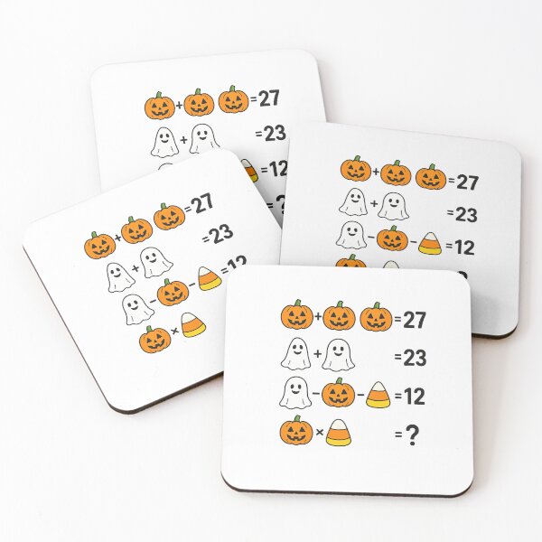 Item preview, Halloween Math Puzzle – Fun Pumpkin Ghost Candy Corn Equation designed and sold by DailyDrivesct.