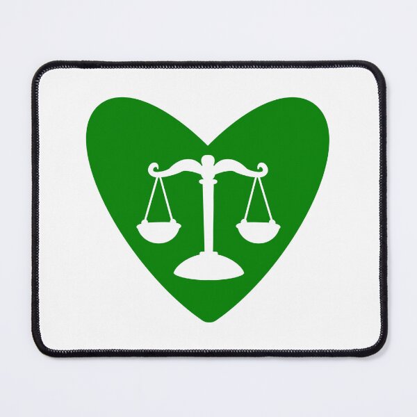 Item preview, Green Heart Scales of Justice – Law Student and Attorney Symbol of Balance designed and sold by MagicMe-JD.