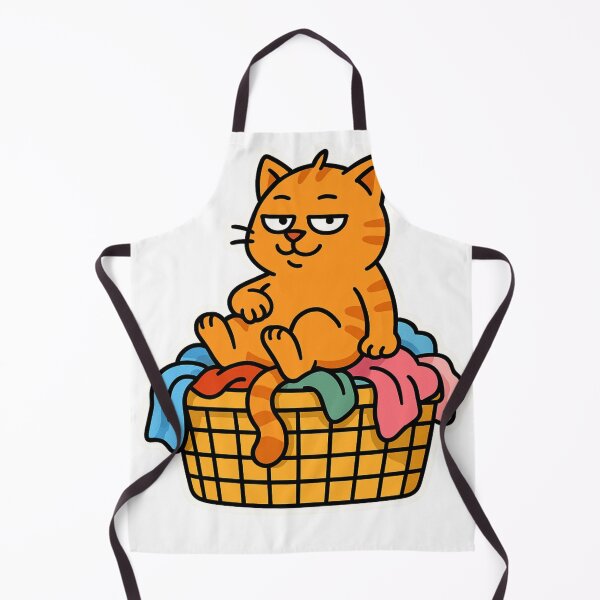 Item preview, Smug Orange Cat King on Laundry Pile – Funny Lazy Cat Cartoon designed and sold by MeowLaugh.