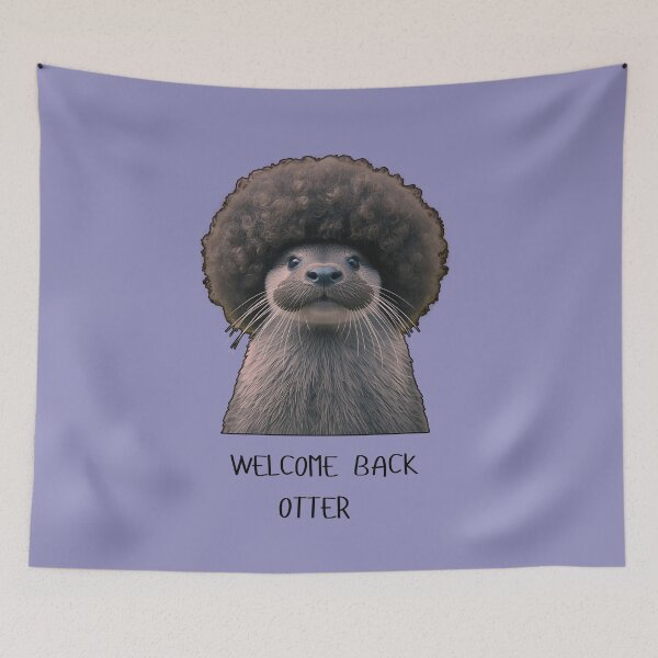 Item preview, Welcome Back Otter With Afro and Big Mustache Retro 70s TV Humor For Animal Lovers designed and sold by MakersFolly.