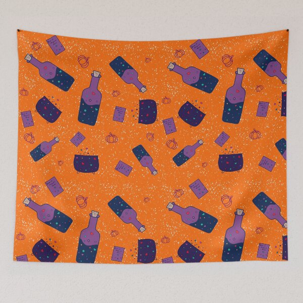 Item preview, Witchcore Potion Pattern – Orange Pumpkin designed and sold by inqurie.