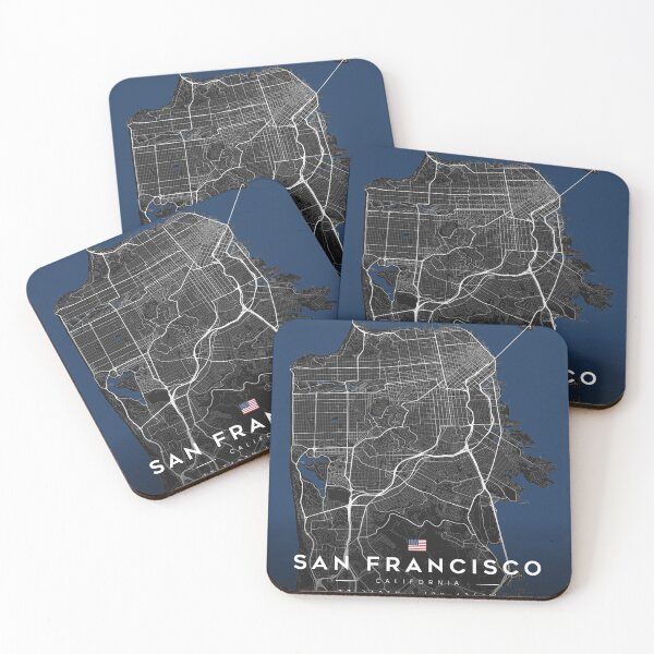 Item preview, San Francisco City Map - Dark Edition designed and sold by CityMapsArt.