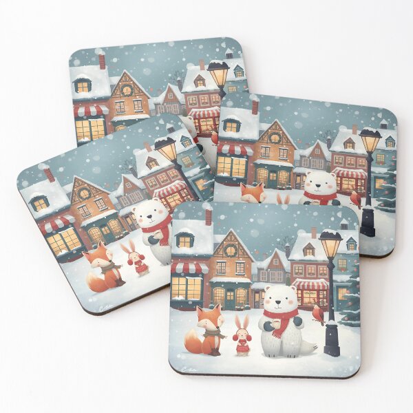 Item preview, Cozy Winter Day in the City – Forest Friends Holiday Adventure designed and sold by WildlifeWhimsy.