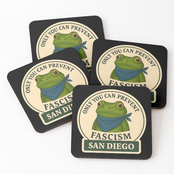 Item preview, Anti-Fascist Frog Art No Kings Resist: San Diego designed and sold by PinUpPizzazz.