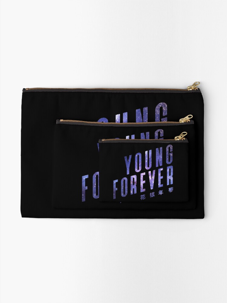 Alternate view of BTS Young Forever Galaxy Print Zipper Pouch