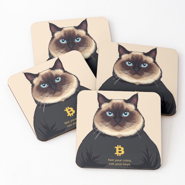 Item preview, Fluffy Siamese Cat in Black Bitcoin Hoodie – Minimalist Crypto Art designed and sold by Siamcatshop.