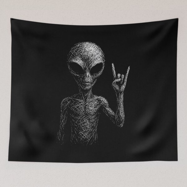 Item preview, Alien Rock On – Extraterrestrial Metalhead designed and sold by Mortisigil.