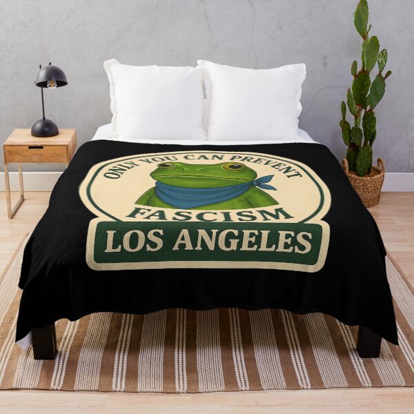 Item preview, Anti-Fascist Frog Art No Kings Resist: Los Angeles designed and sold by PinUpPizzazz.