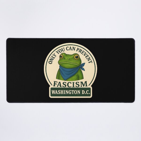 Item preview, Anti-Fascist Frog Art No Kings Resist: Washington D.C. designed and sold by PinUpPizzazz.