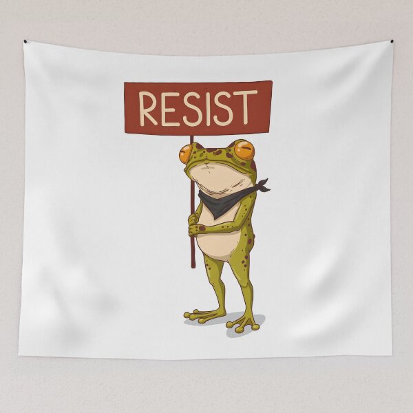 Item preview, Rana de Resistencia de Portland: Arte político anfibio de protesta divertido designed and sold by artworkathome.