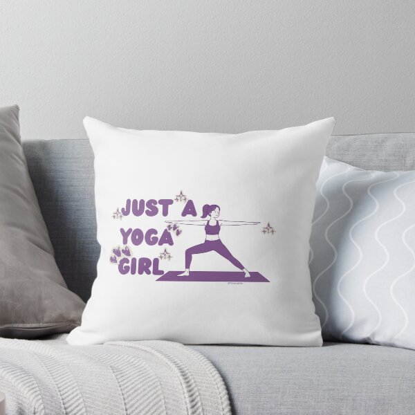 Item preview, Just a Yoga Girl | Adorable Illustration of Warrior Pose (Virabhadrasana II) designed and sold by fitnessgirlie.