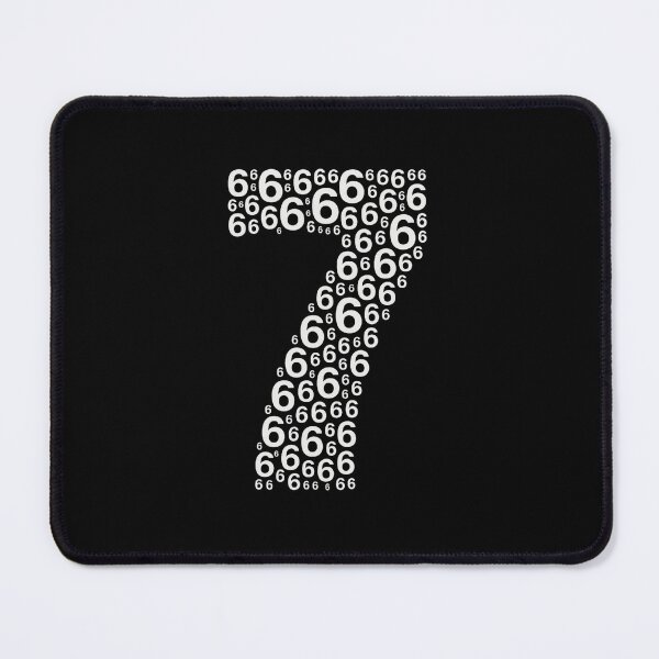 Item preview, Number 7 Made of 6s – Optical Illusion Math Art designed and sold by DailyDrivesct.