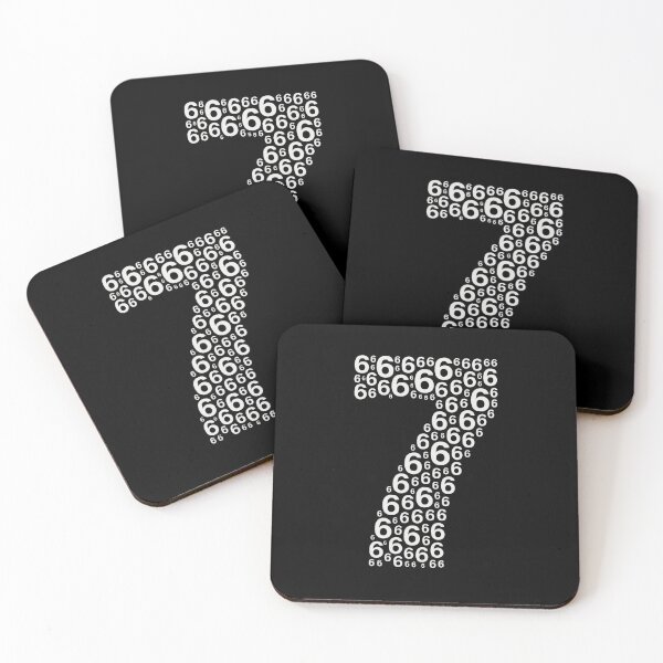 Item preview, Number 7 Made of 6s – Optical Illusion Math Art designed and sold by DailyDrivesct.