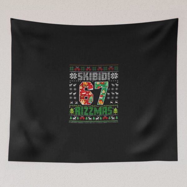 Item preview, Skibidi Six Seven Rizzmas Funny Christmas 2025 Meme 67 designed and sold by grumpzara.